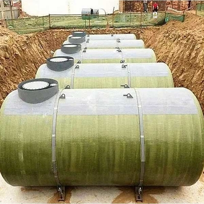 5 ลูกบาศก์เมตรน้ำมันเชื้อเพลิงถังเก็บ 20cbm ไฟเบอร์กลาสสองชั้น