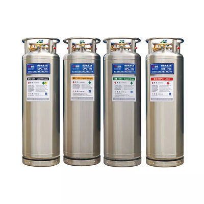 ไนโตรเจนเหลว Cryogenic Dewar Cylinder คอนเทนเนอร์ Cryogenic แรงดันด้วยตนเอง