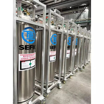 175l อายุการใช้งานยาวนานขวดออกซิเจนเหลว Cryogenic Dewar กระบอก