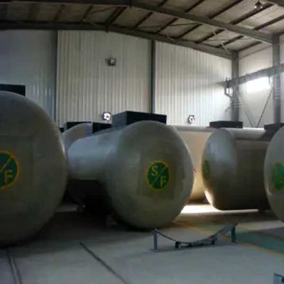 100cbm ถังเก็บน้ำมันเชื้อเพลิง 70m3 SF ไฟเบอร์กลาส FRP Plastic
