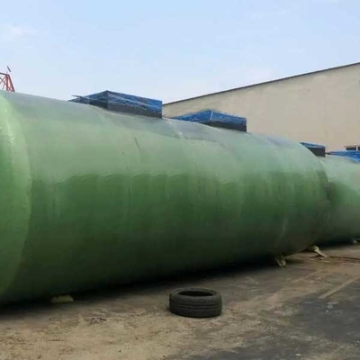 5-200m3 ที่เก็บน้ำมันขนาดใหญ่แนวนอนถังไฟเบอร์กลาสขนาดใหญ่ใต้ดิน