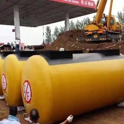 5-200m3 ที่เก็บน้ำมันขนาดใหญ่แนวนอนถังไฟเบอร์กลาสขนาดใหญ่ใต้ดิน